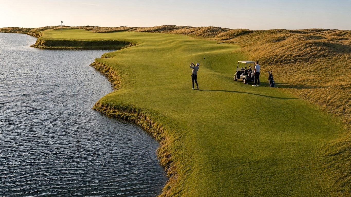 A hole along the water