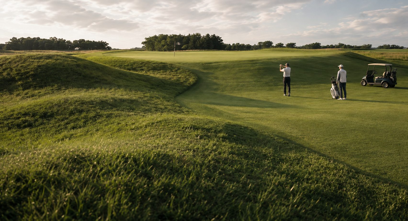 Golfers on the fairway
